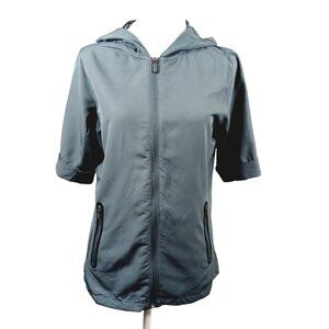 Nike Golf, Tour Performance, Med., Zip Front Short Sleeve Hood Jacket, Teal/Gray
